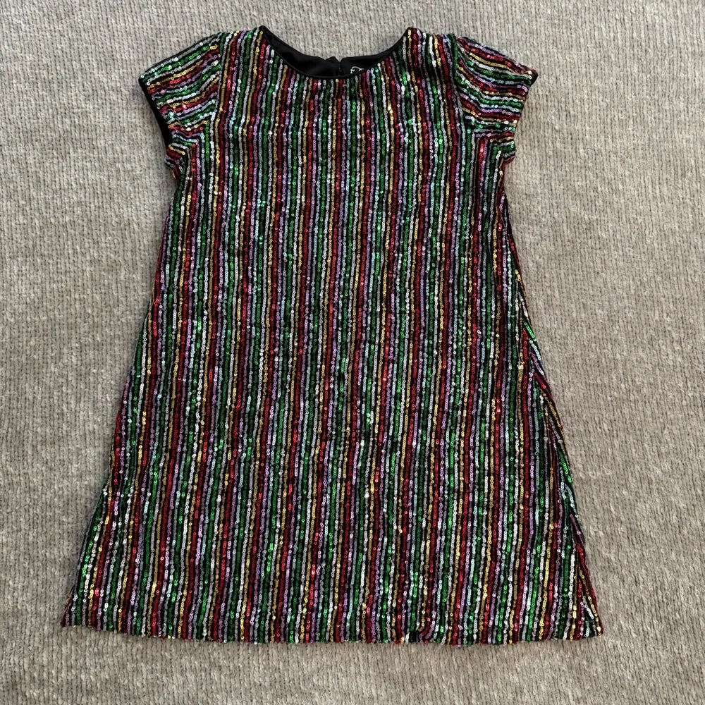 Art Class Girls Rainbow Sequin Dress Size M (7/8)‎
